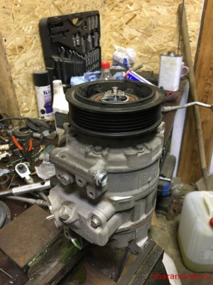 компрессор со шкивом, разбираем верхушку