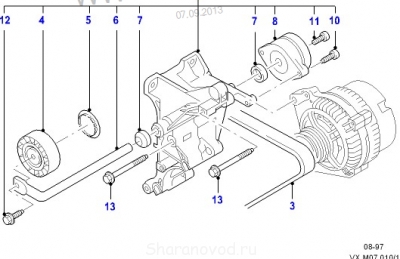 Общие проблемы с дизельным двигателем. - генератор и механизм натяжителя2.png