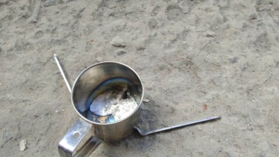 Плавим цинк с болтом