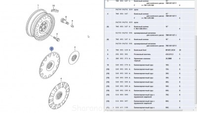 Алая Ева-Мария. Езжу, обслуживаю, забочусь. - Колпак колеса Шаран ETKA.jpg