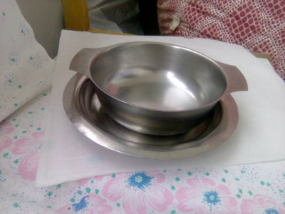 Лот #6 набор тарелек из нержавейки.